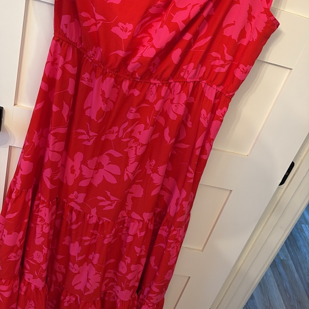 Amazon Women's One Shoulder Dress - Red and Pink